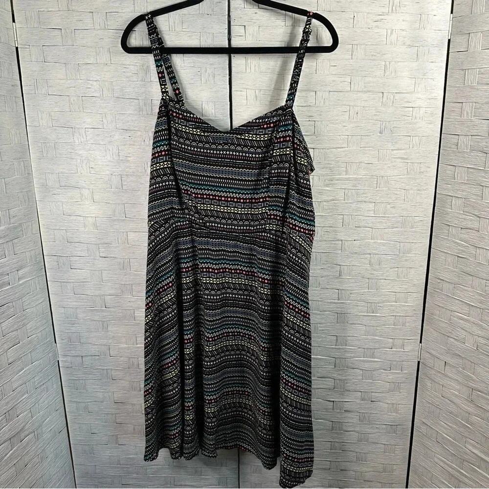 Torrid Womens Dress Mini Challis Sweetheart colorful summer 90s coastal Plus SZ - Picture 6 of 15